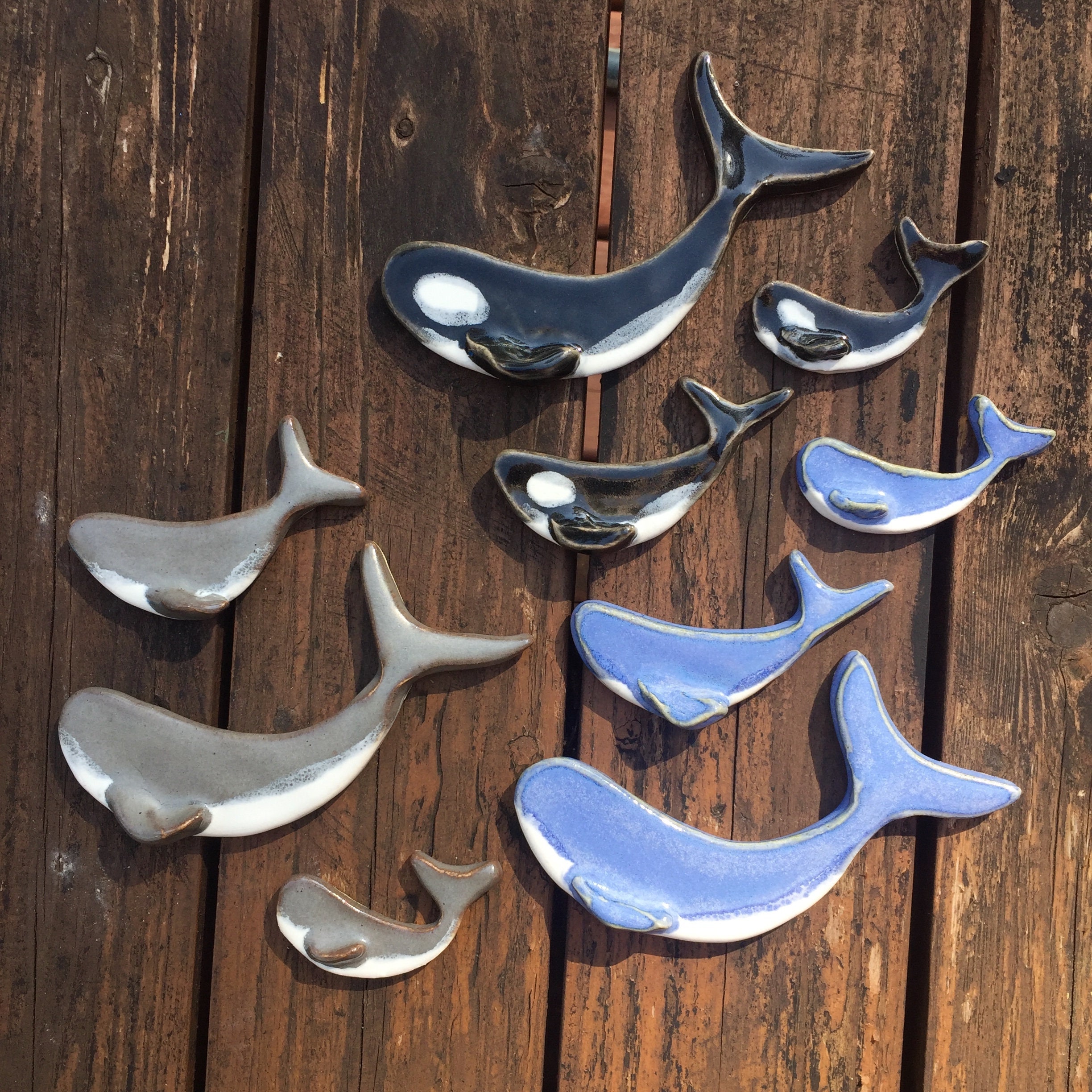 Handmade Ceramic Whale Set Etsy