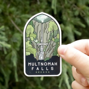 Multnomah Falls Oregon Sticker | Waterproof Vinyl Sticker, UV resistant Decal | Pacific Northwest Outdoor Explorer
