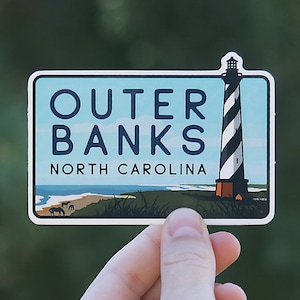 Outer Banks North Carolina Sticker | Waterproof Vinyl Sticker, UV resistant Decal | OBX Scenic Byway