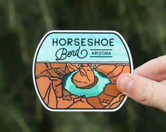 Horseshoe Bend Sticker | Outdoor Indoor, Waterproof Decal | Arizona Travels