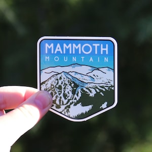 Mammoth Mountain - Waterproof Vinyl Sticker, UV resistant Decal