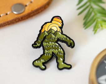 Enamel Pin, Bigfoot Adventure | Collectible Lapel Pin | Accessories and gifts for the Sasquatch Hunter