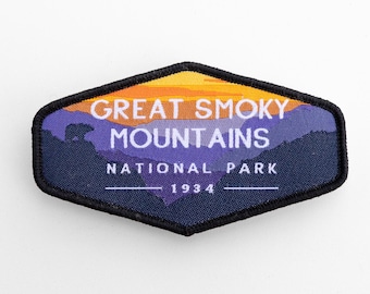 Smoky Mountains National Park Woven Patch | Iron-On Applique