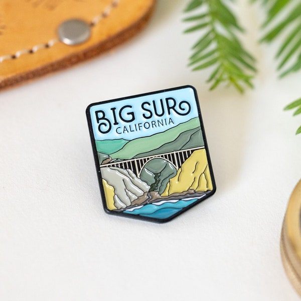 Enamel Pin, Big Sur California | Collectible Lapel Pin | Accessories and gifts from The Central California Coast