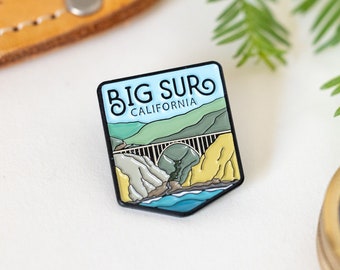 Enamel Pin, Big Sur California | Collectible Lapel Pin | Accessories and gifts from The Central California Coast