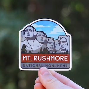 Mt. Rushmore National Monument - Waterproof Vinyl Sticker, UV resistant Decal - Black Hills of South Dakota