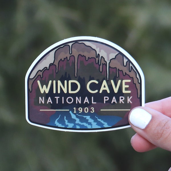 Wind Cave National Park  - Waterproof Vinyl Sticker, UV resistant Decal