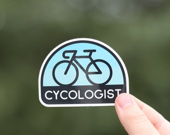 Cycologist Funny Bicycle Racer Kiss-Cut Sticker Biker Cyclist