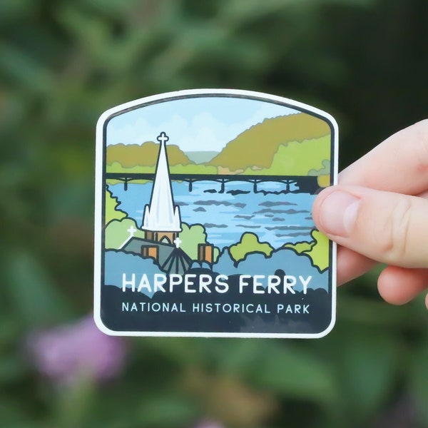 Harpers Ferry National Historic Park |  Waterproof Vinyl Sticker, UV resistant Decal | Civil War and West Virginia