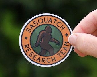 Sasquatch Research Team Sticker: Bigfoot Waterproof Vinyl Decal