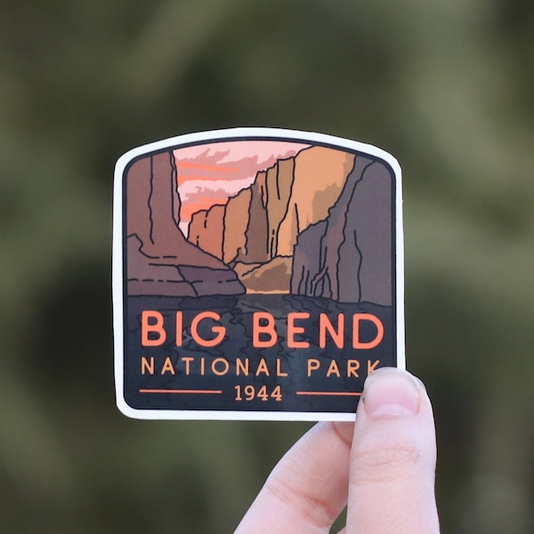Big Bend National Park  - Waterproof Vinyl Sticker, UV resistant Decal
