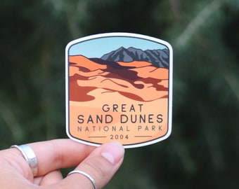 Sand Dunes National Park Sticker - Weatherproof Vinyl Decal