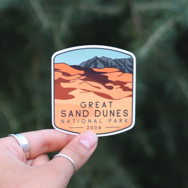 Great Sand Dunes National Park - Wasserfester Vinyl-Aufkleber, UV-beständig Aufkleber | Für Nationalpark-Besucher