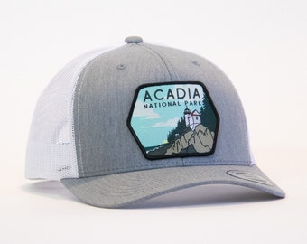 Acadia National Park Trucker Hat | Snap Back RetroTrucker Cap | Woven Patch on the front, 3 colors available