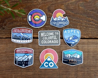 Colorado Sticker Set - Waterproof Vinyl, UV resistant Decal - For Coloradoan and Colorado Visitors