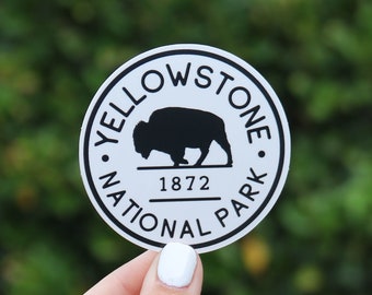 Yellowstone National Park Waterproof Vinyl Sticker, UV resistant Decal