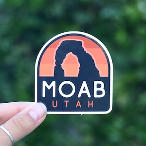 Moab Utah - Waterproof Vinyl Sticker, UV resistant Decal