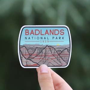 Badlands National Park - Waterproof Vinyl Sticker, UV resistant Decal