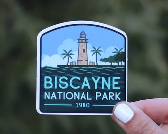 Biscayne National Park  - Waterproof Vinyl Sticker, UV resistant Decal