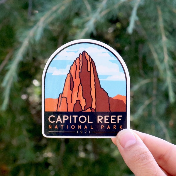 Capitol Reef National Park - Waterproof Vinyl Sticker, UV resistant Decal