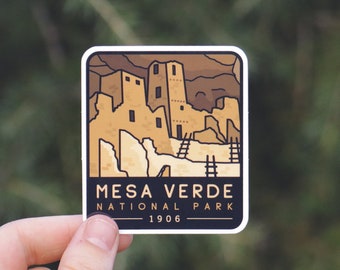 Mesa Verde National Park - Waterproof Vinyl Sticker, UV resistant Decal