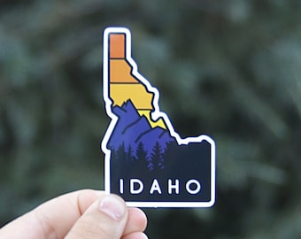Sawtooth Mountains Idaho Sticker: Waterproof Vinyl Decal