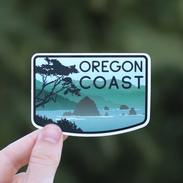 Oregon Coast - Waterproof Vinyl Sticker, UV resistant Decal