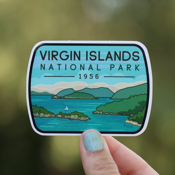 Virgin Islands National Park Sticker | Waterproof Vinyl Sticker, UV resistant Decal | Part of the full set of U.S. National Parks