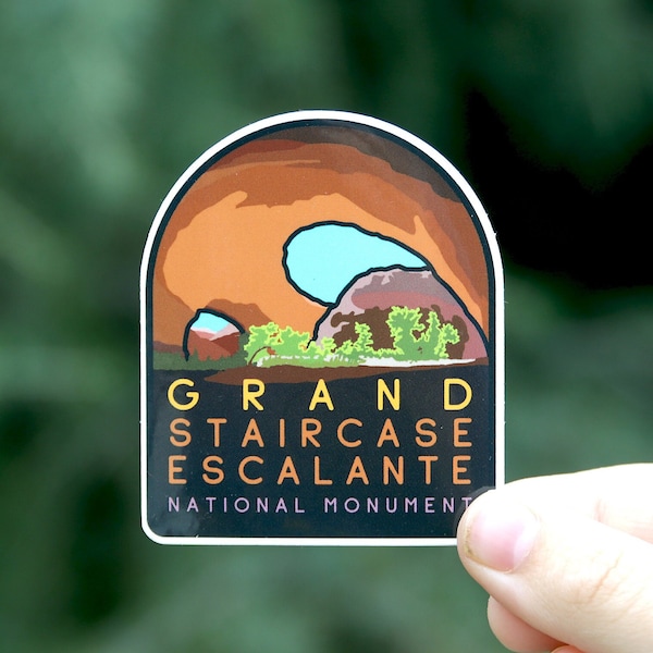 Grand Staircase Escalante National Monument Sticker | Waterproof Vinyl, UV resistant Decal | the Kaiparowits Plateau, in southern Utah