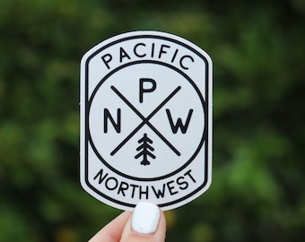 Pacific Northwest Compass - Waterproof Vinyl Sticker, UV resistant Decal