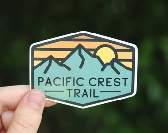 Pacific Crest Trail, PCT, Waterproof Vinyl Sticker, UV resistant Decal, Laptop, Waterbottle, Car Window Sticker