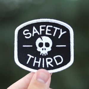 Sicherheit dritter gestickter Aufnäher Sicherheit 3rd Emblem Wärme auftragen oder aufnähen Bild 1