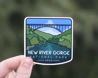 New River Gorge National Park - Waterproof Vinyl Sticker, UV resistant Decal