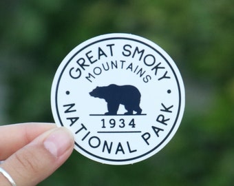 Smoky Mountains National Park Vinyl Sticker, Waterproof Decal