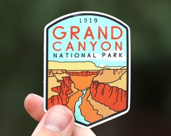 Grand Canyon National Park - Wasserdichter Vinyl-Aufkleber, UV-beständiger Aufkleber