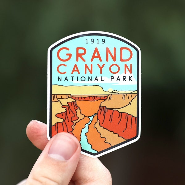 Grand Canyon National Park - Waterproof Vinyl Sticker, UV resistant Decal