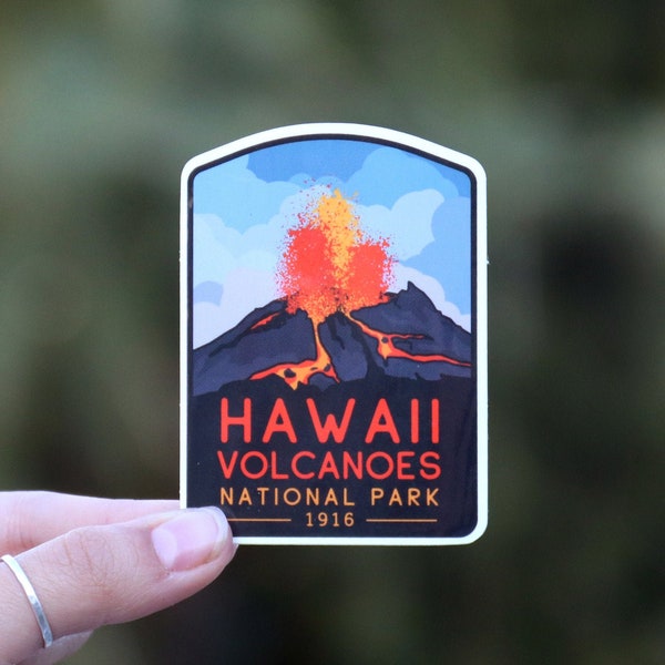 Hawaii Volcanoes National Park - Waterproof Vinyl Sticker, UV resistant Decal