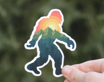 Bigfoot Adventure - Waterproof Waterproof Vinyl Sticker, UV resistant Decal