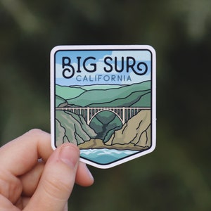 Big Sur California - Waterproof Vinyl Sticker, UV resistant Decal