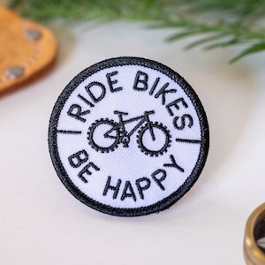 BIKE RIDE Iron On Patch Bicycle Sport