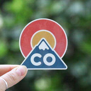 Colorado Mountain Sticker, Laptop, Waterbottle, Car Window Sticker