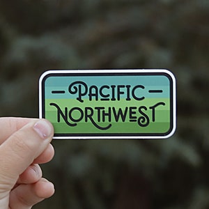 Pacific Northwest badge Sticker | PNW, Waterproof Vinyl Decal | UV resistant, Laptop, Waterbottle, Car Window Sticker