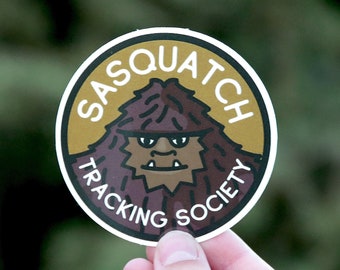 Sasquatch Tracking Society Sticker - Waterproof Waterproof Vinyl Decal, For Sasquatch Hunters