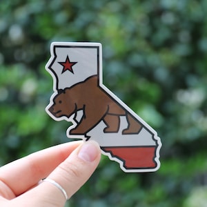 California State Waterproof Vinyl Sticker, UV resistant Decal
