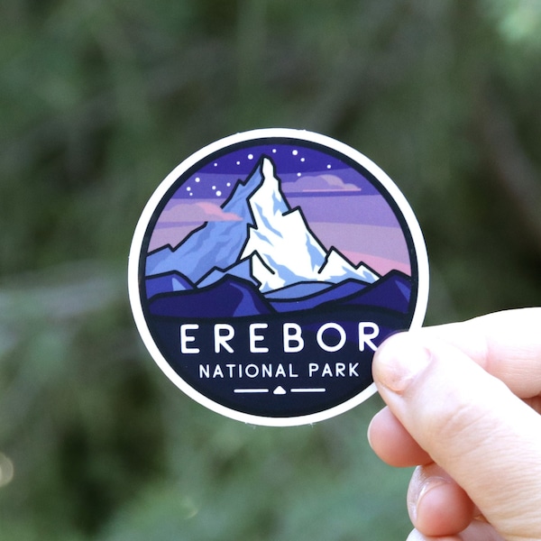 Erebor National Park Sticker | Waterproof Vinyl Sticker, UV resistant Decal | Visit all the Middle Earth Parks from Middle Earth!