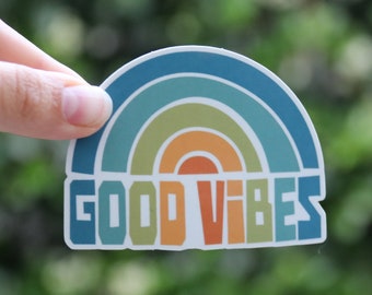 Good Vibes - Waterproof Vinyl Sticker, UV resistant Decal