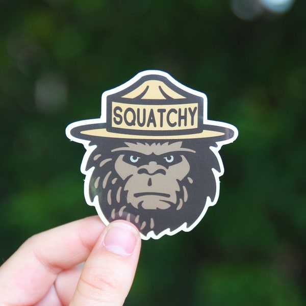 Squatchy, Bigfoot - Waterproof Vinyl Sticker, UV resistant Decal