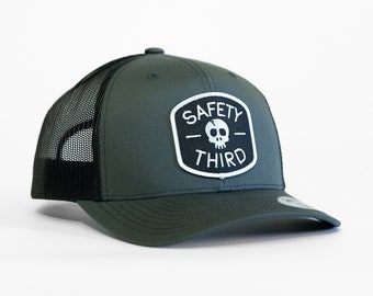 Safety Third Hat | Safety 3rd, MTB Trucker Hats | Adjustable Cap with embroidered patch