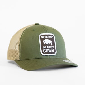 Do Not Pet The Fluffy Cows Hat | Trucker Caps | Wild Bison not Buffalo