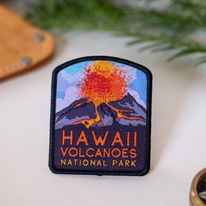 Hawaii Volcanoes National Park Patch | Iron on or sew on Embroidered Emblem | Souvenir or gift to remember your visit